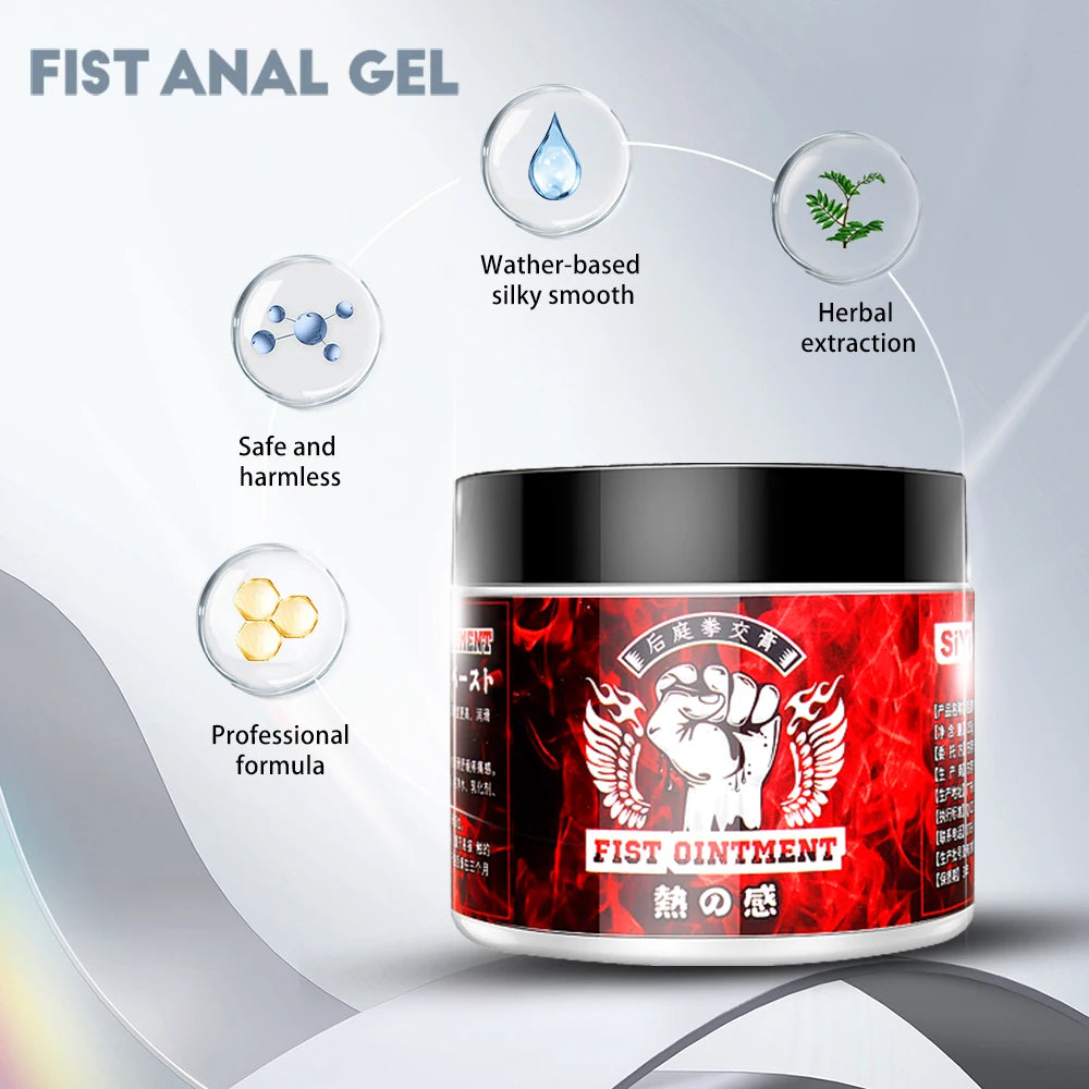 155g Fisting Lube for Gay and Couples, Anal Lube with Icy & Warming Effect, Large Size Extra Smooth Long-Lasting Anal Luricant