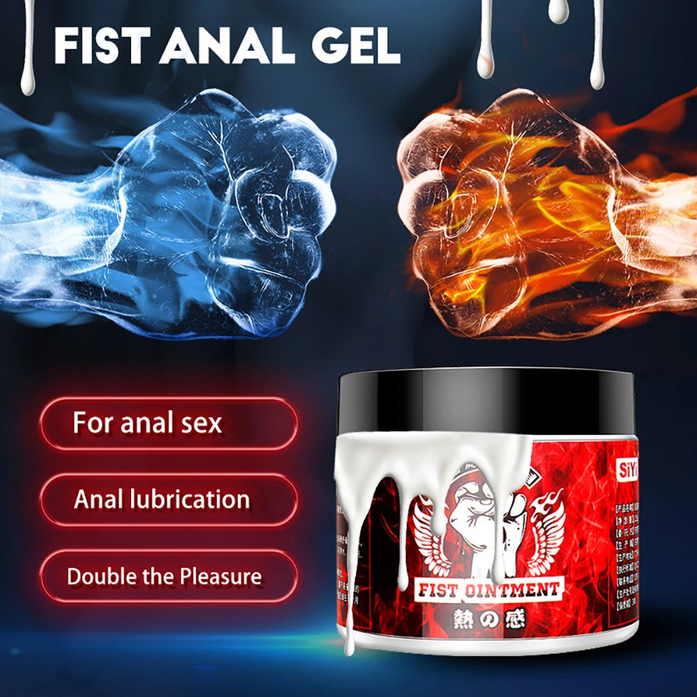 155g Fisting Lube for Gay and Couples, Anal Lube with Icy & Warming Effect, Large Size Extra Smooth Long-Lasting Anal Luricant
