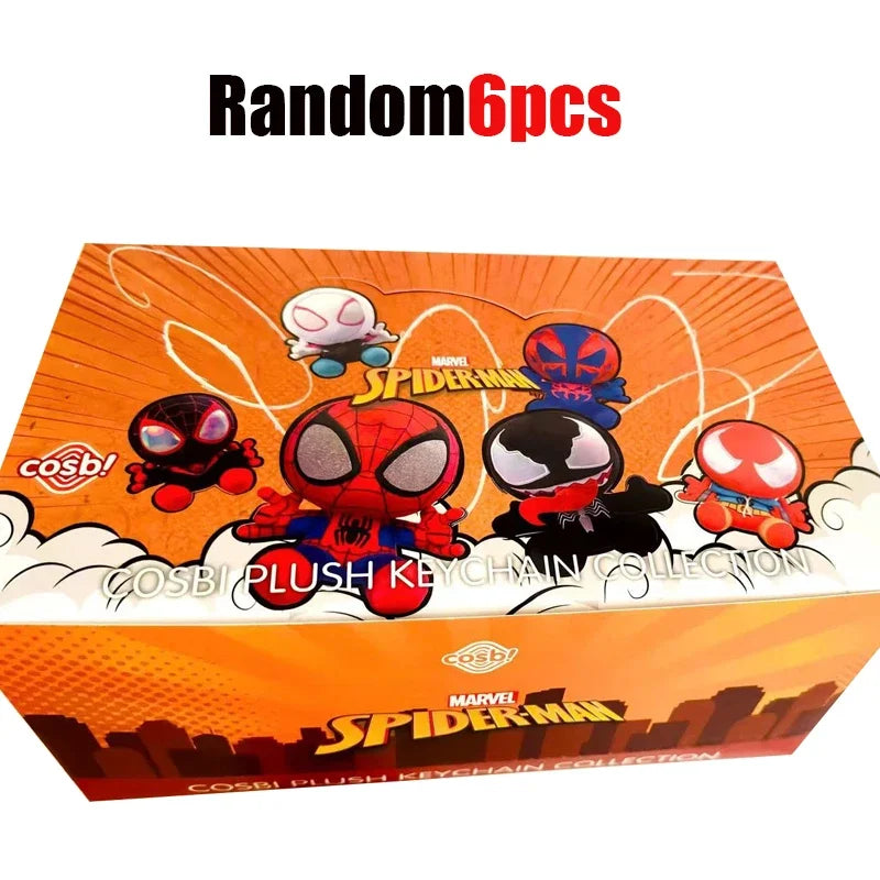 2025 New Original Hot toys Marvel Spider Man Cosbi Blind Box Plush Bag Pendant Kawaii Spider Man Surprise Box Birthday Gift