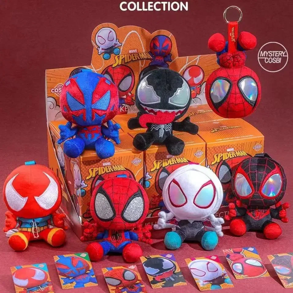 2025 New Original Hot toys Marvel Spider Man Cosbi Blind Box Plush Bag Pendant Kawaii Spider Man Surprise Box Birthday Gift