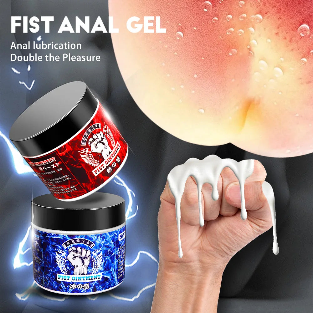 155g Fisting Lube for Gay and Couples, Anal Lube with Icy & Warming Effect, Large Size Extra Smooth Long-Lasting Anal Luricant