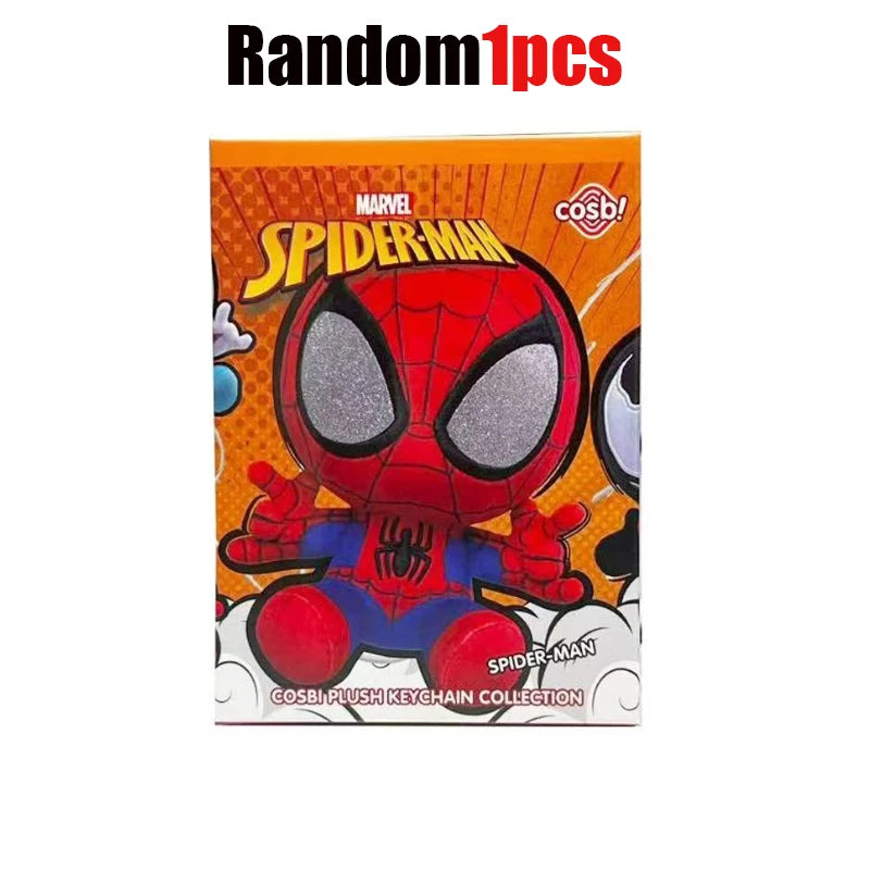 2025 New Original Hot toys Marvel Spider Man Cosbi Blind Box Plush Bag Pendant Kawaii Spider Man Surprise Box Birthday Gift